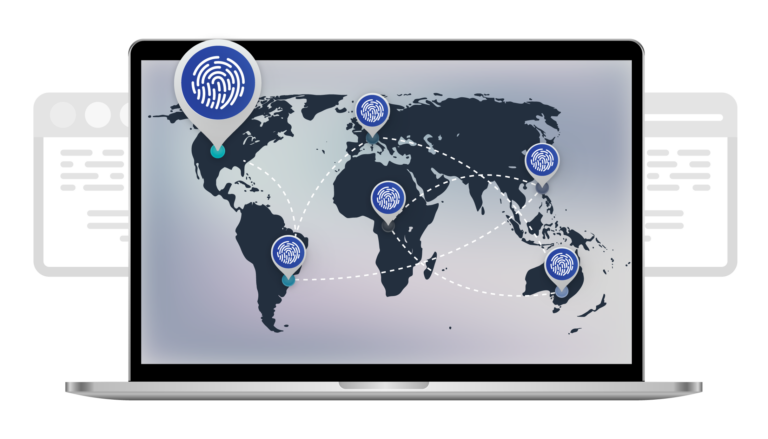 Image illustrating seamless Amazon global marketplace scraping to analyze regional trends and optimize product offerings, showcasing a map with data points connected to various product insights.