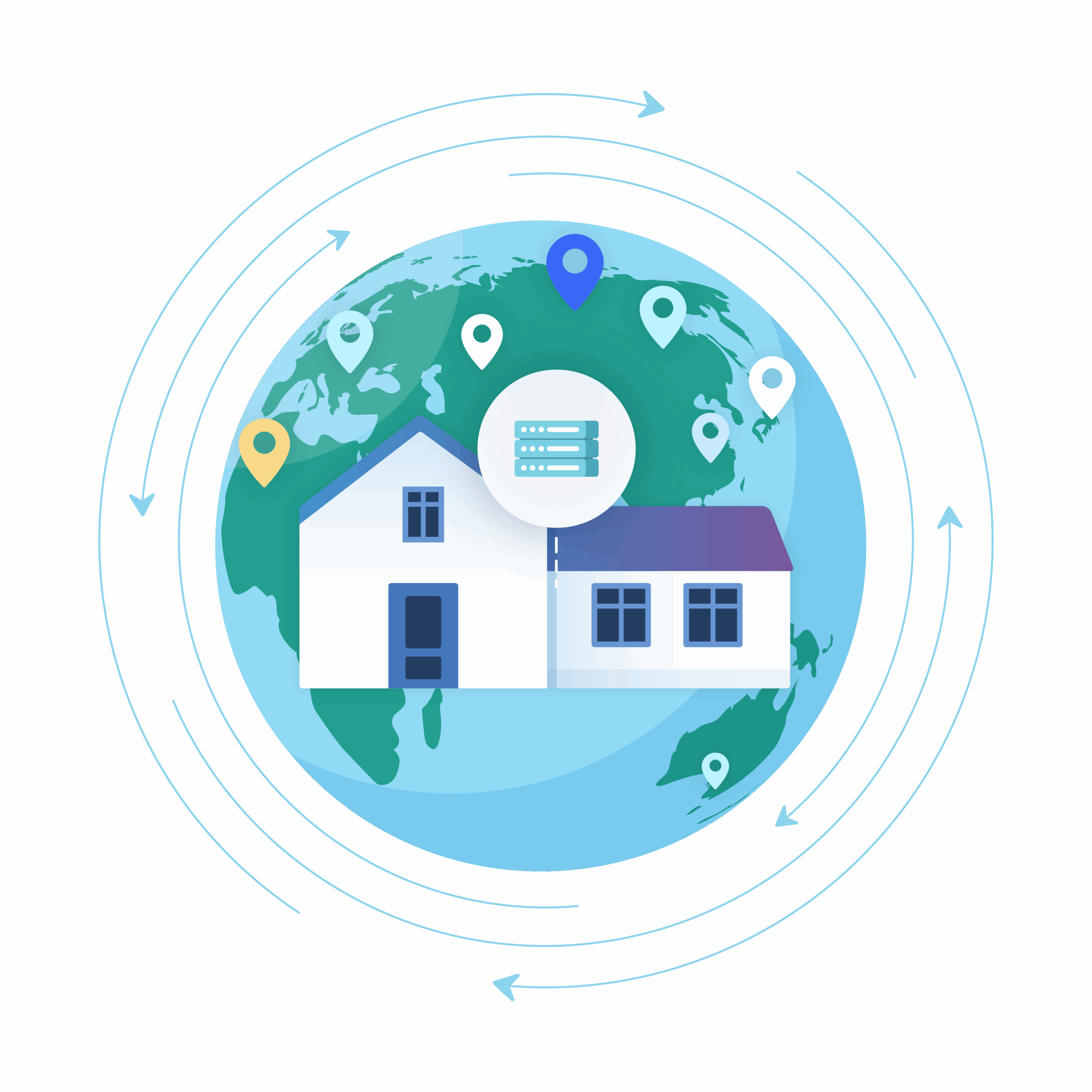 Image illustrating how to use residential proxies to bypass restrictions.