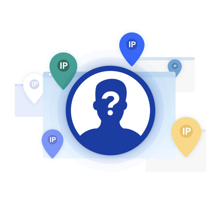 Image illustrating how Multilogin replaces your real IP address with one from a real device connected to an ISP.