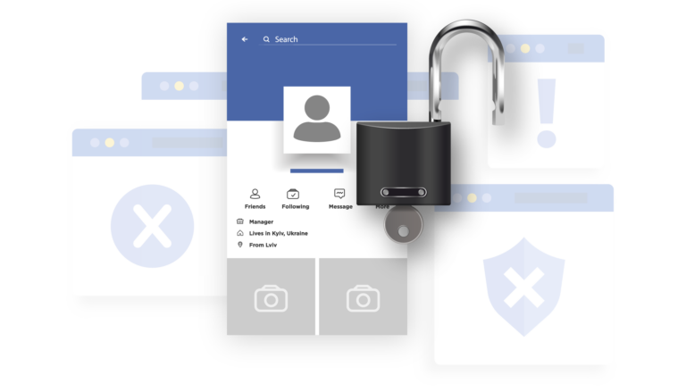 Facebook account scraper navigating past scraping restrictions to access crucial account details for in-depth analytical insights.