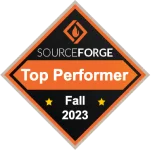SourceForge top performer 2023 badge