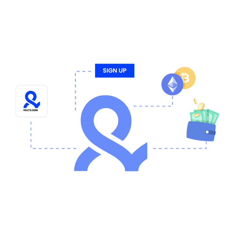 image showcasing maximizing participation in crypto airdrops with Multilogin, automating the processes to enhance efficiency