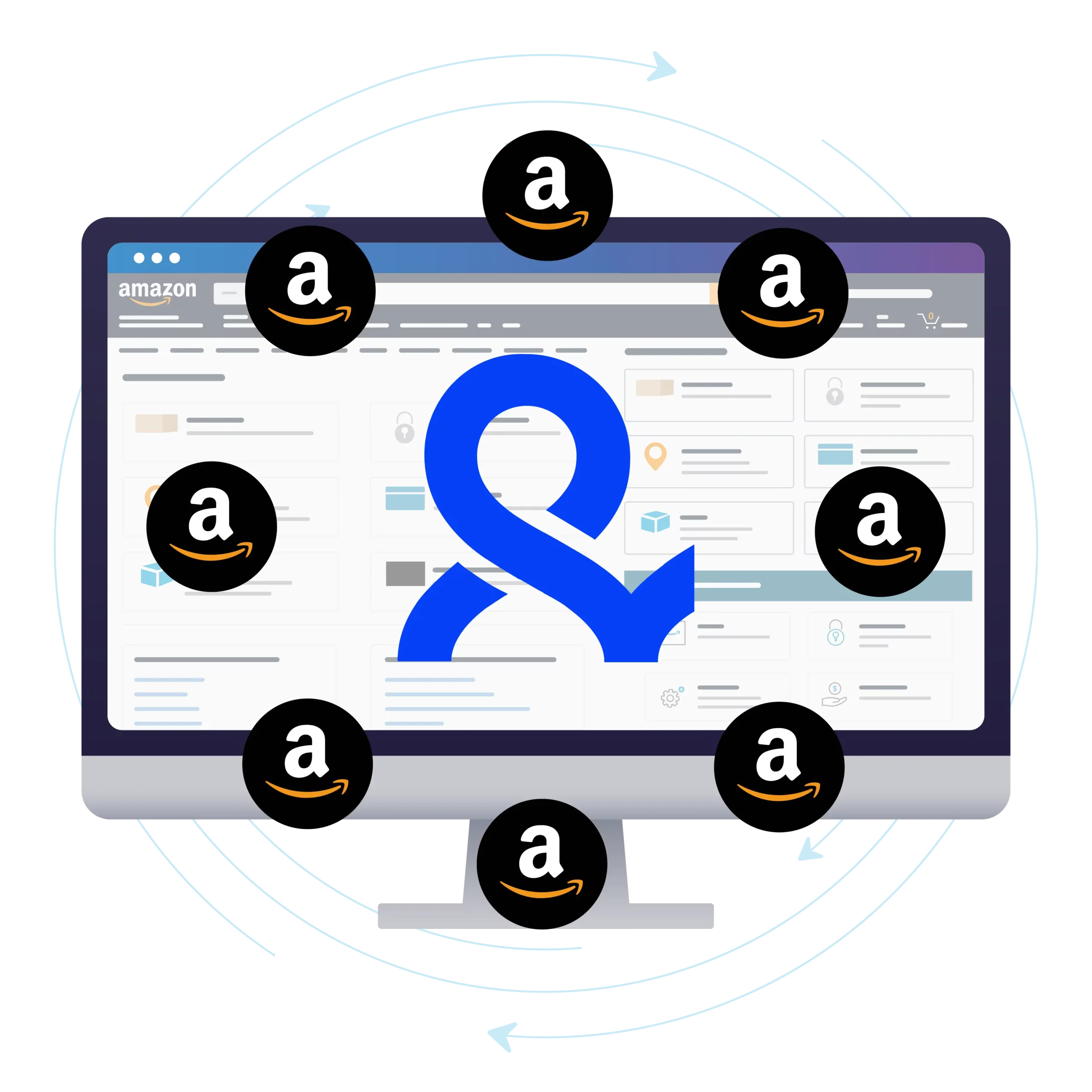 Image showcasing the ability to create and manage multiple Amazon accounts with ease.