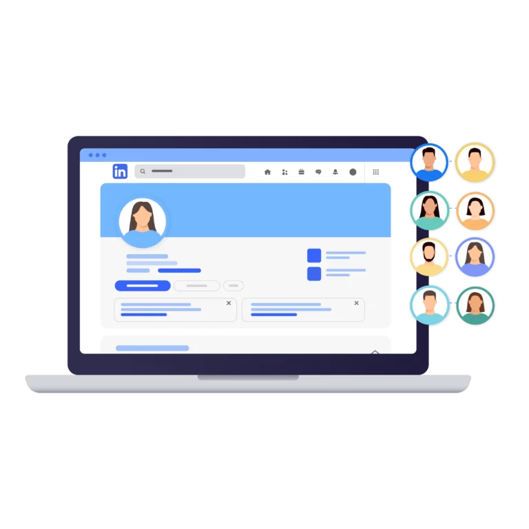 Image showcasing the ease of configuring proxies with a single click, along with cloning, transferring, or exporting browser profiles to efficiently manage multiple LinkedIn accounts without limits.