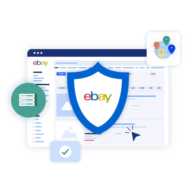 Image showing how Multilogin's built-in proxies help avoid eBay account restrictions, preventing users from being restricted from selling on eBay.