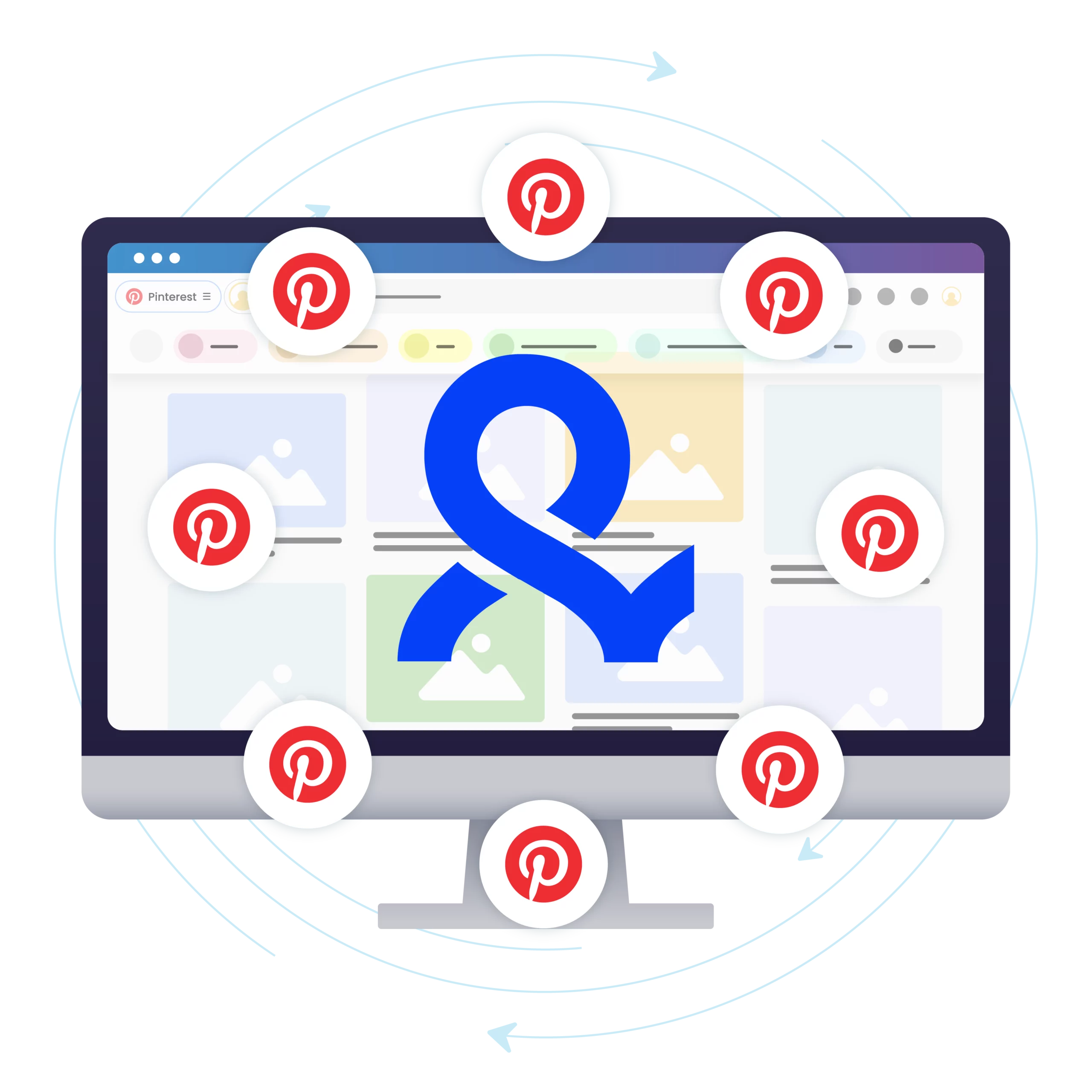 Illustration of how to create multiple Pinterest accounts securely on one device with Multilogin