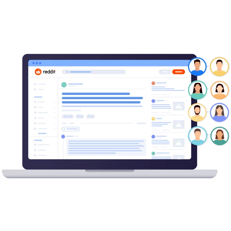Graphic showing the ability to run multiple Reddit accounts easily with Multilogin, ensuring efficiency and account safety.