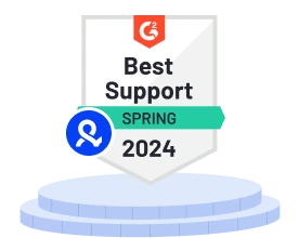 G2 award badge recognizing Multilogin as Best support 2024.