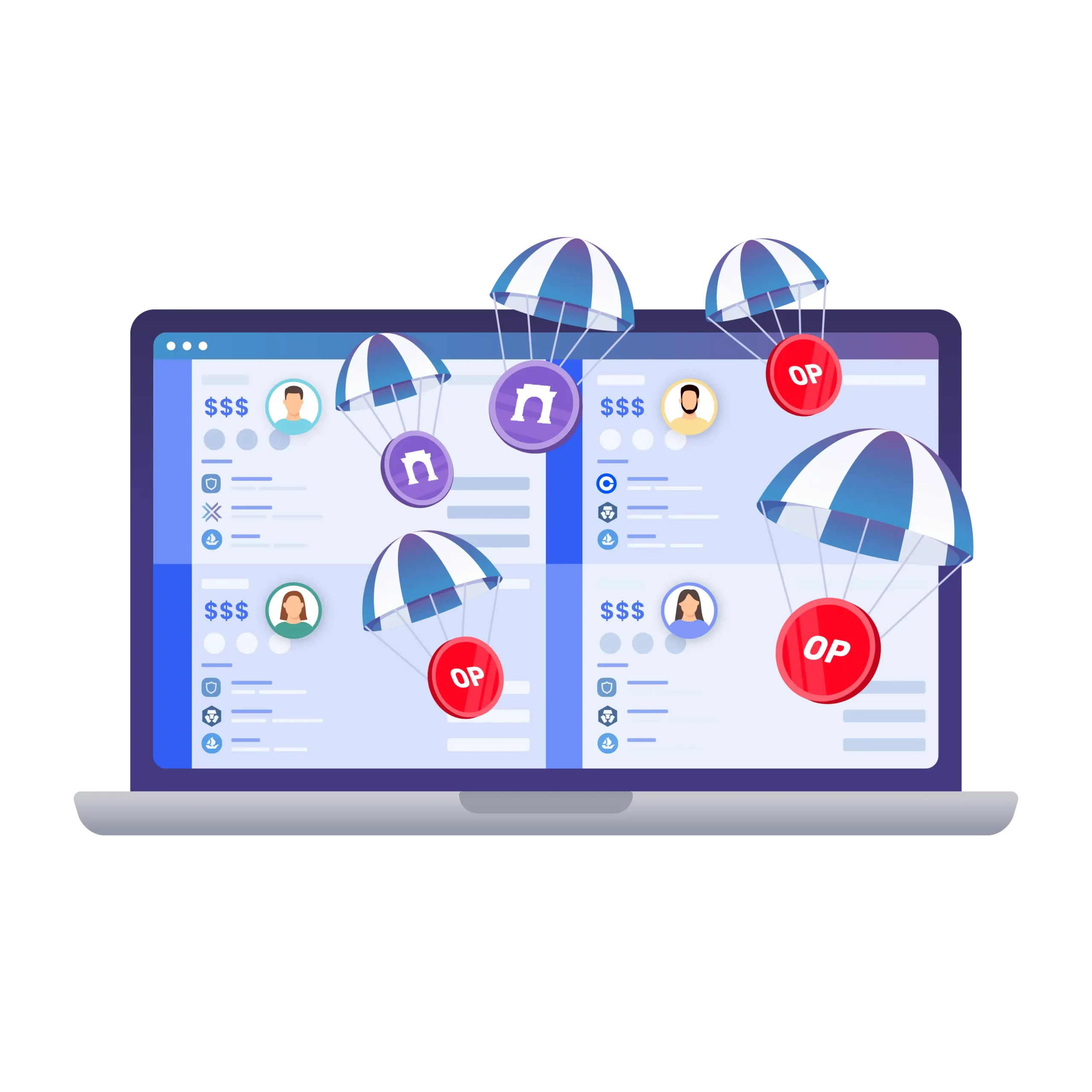 image showcasing receiving tokens, symbolizing effectiveness of multiple wallets