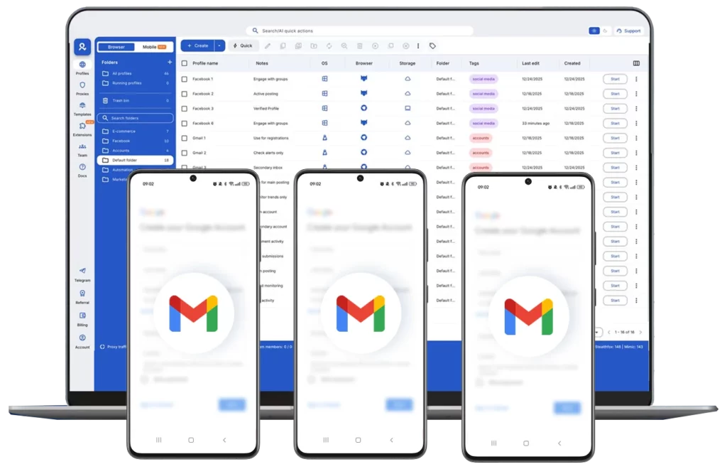 管理多个gmail邮箱